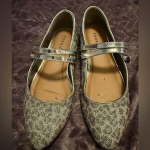 Torrid Silver Sparkly Leopard Print Flats